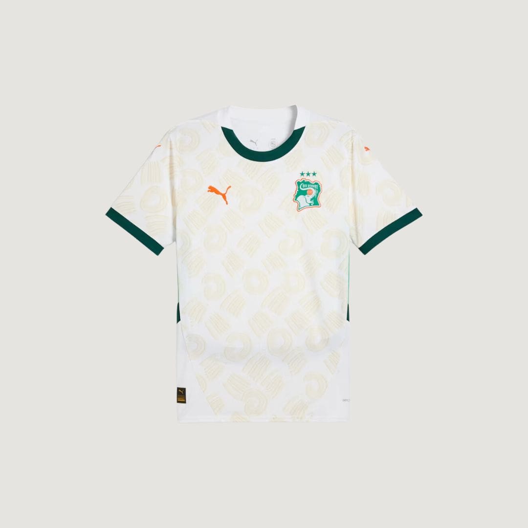 Côte d’Ivoire - Maillot Extérieur 24/25 - Blanc, Vert