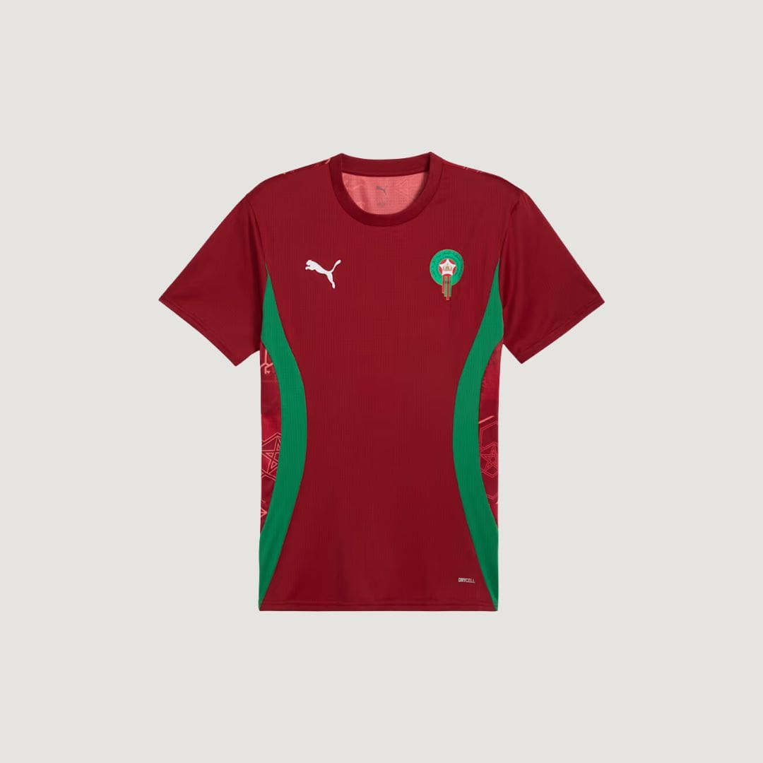 Maroc - Maillot d'avant-match 24/25 - Rouge, Vert