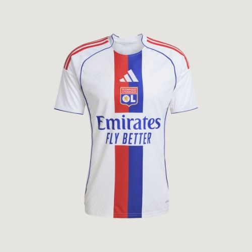 Olympique Lyonnais – Maillot Domicile 25/26 – Blanc, Rouge, Bleu