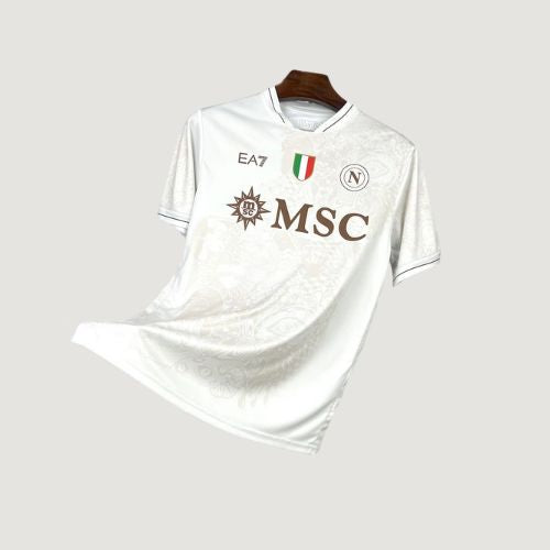 SSC Napoli – Maillot Extérieur 25/26 – Blanc,Beige