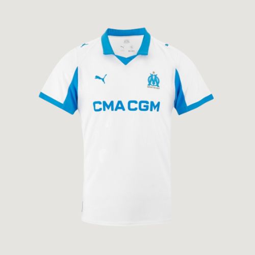 Olympique de Marseille – Maillot Domicile 25/26 – Blanc & Bleu Azur