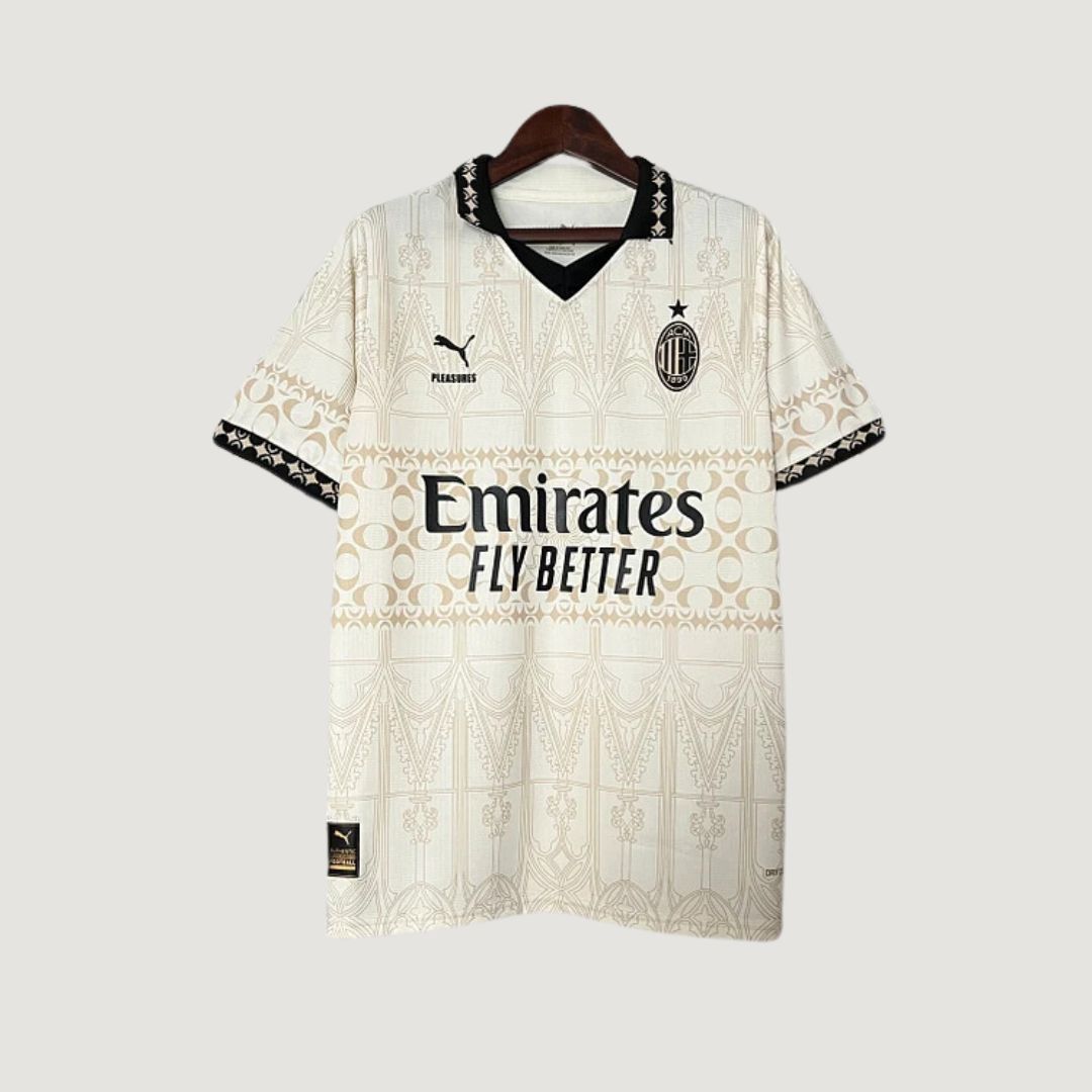 AC Milan - Maillot x PLEASURES Forth  - Crème, Noir ( Fan )