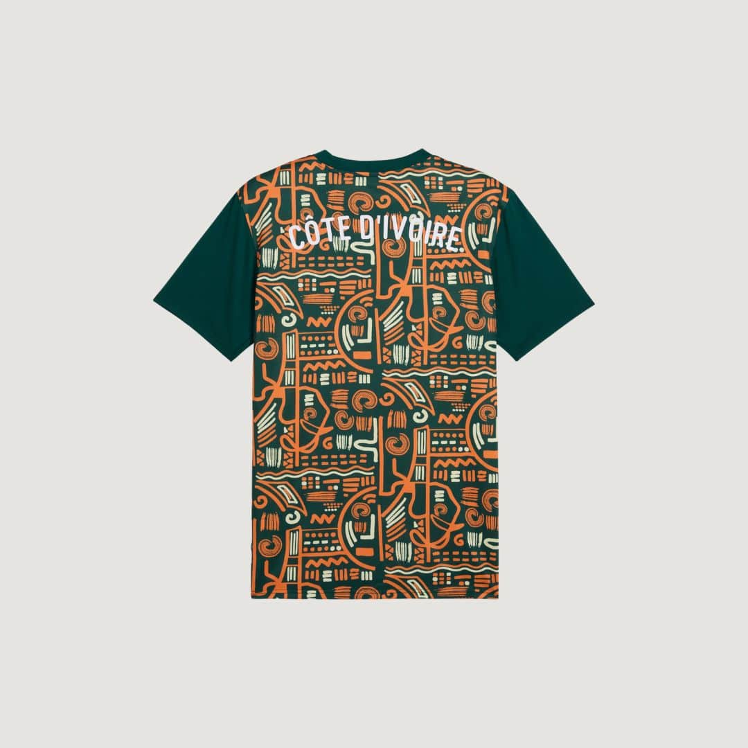Côte d'Ivoire - Maillot d'avant-match 24/25 - Orange, vert