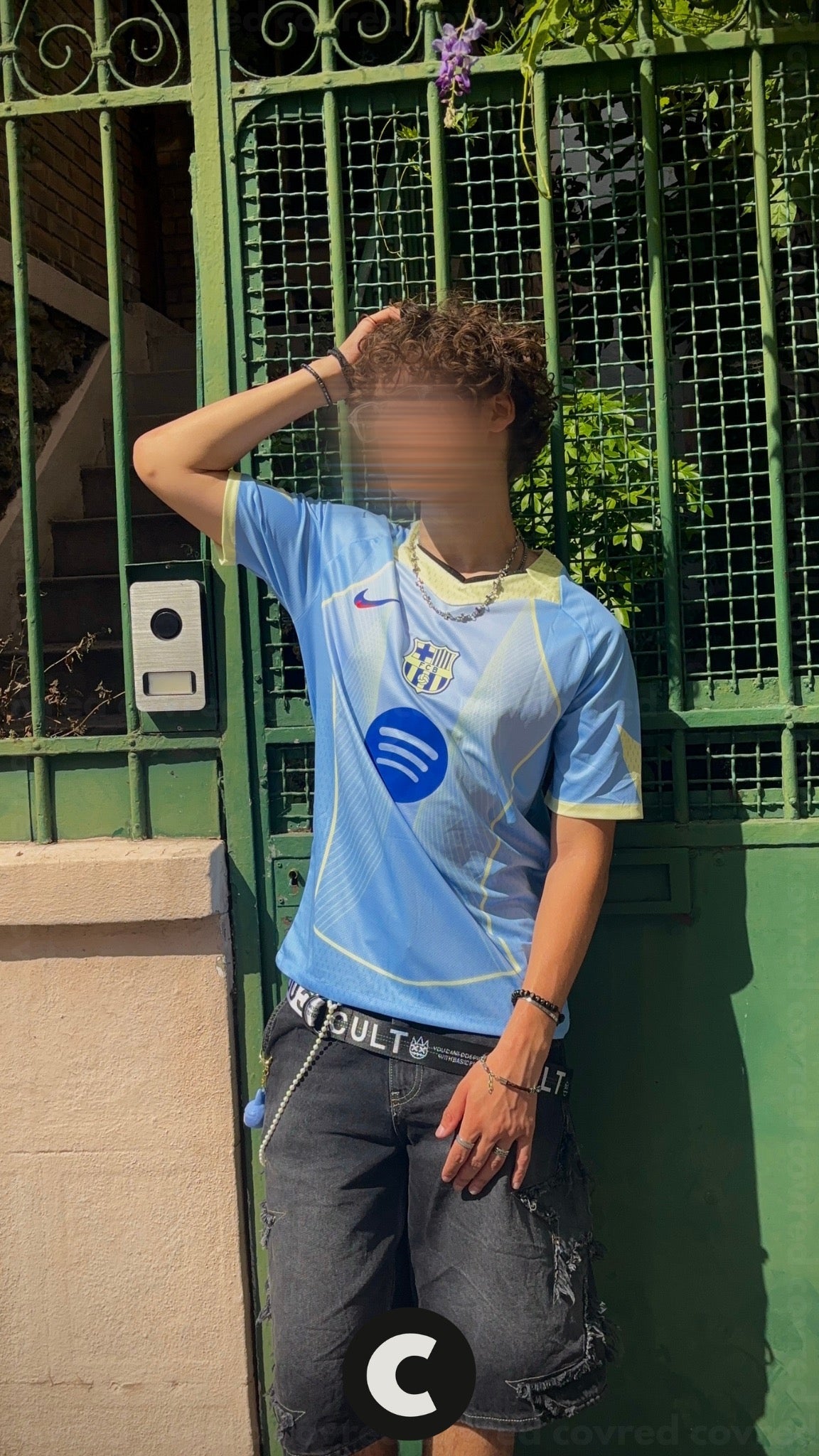 FC Barcelone – Maillot Concept 25/26 – Bleu Ciel & Jaune Pâle