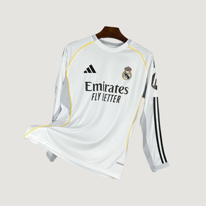 Real Madrid – Maillot Domicile 25/26 – Blanc (Manches Longues)