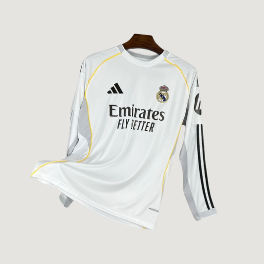 Real Madrid – Maillot Domicile 25/26 – Blanc (Manches Longues)
