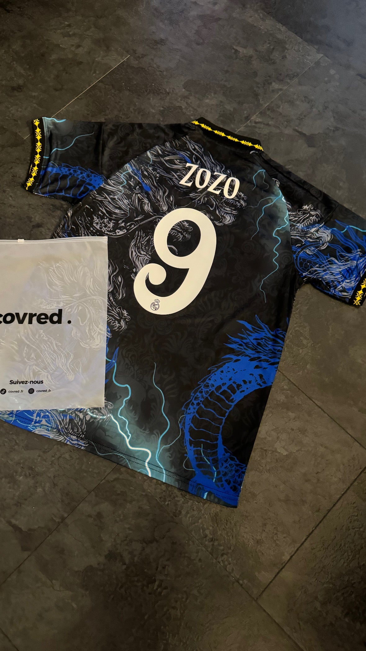 Real Madrid - Maillot Concept - Dragons Noir, Bleu