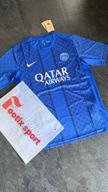 Paris Saint-Germain – Maillot Pré-Match 2025/26 – Bleu Électrique, Marine