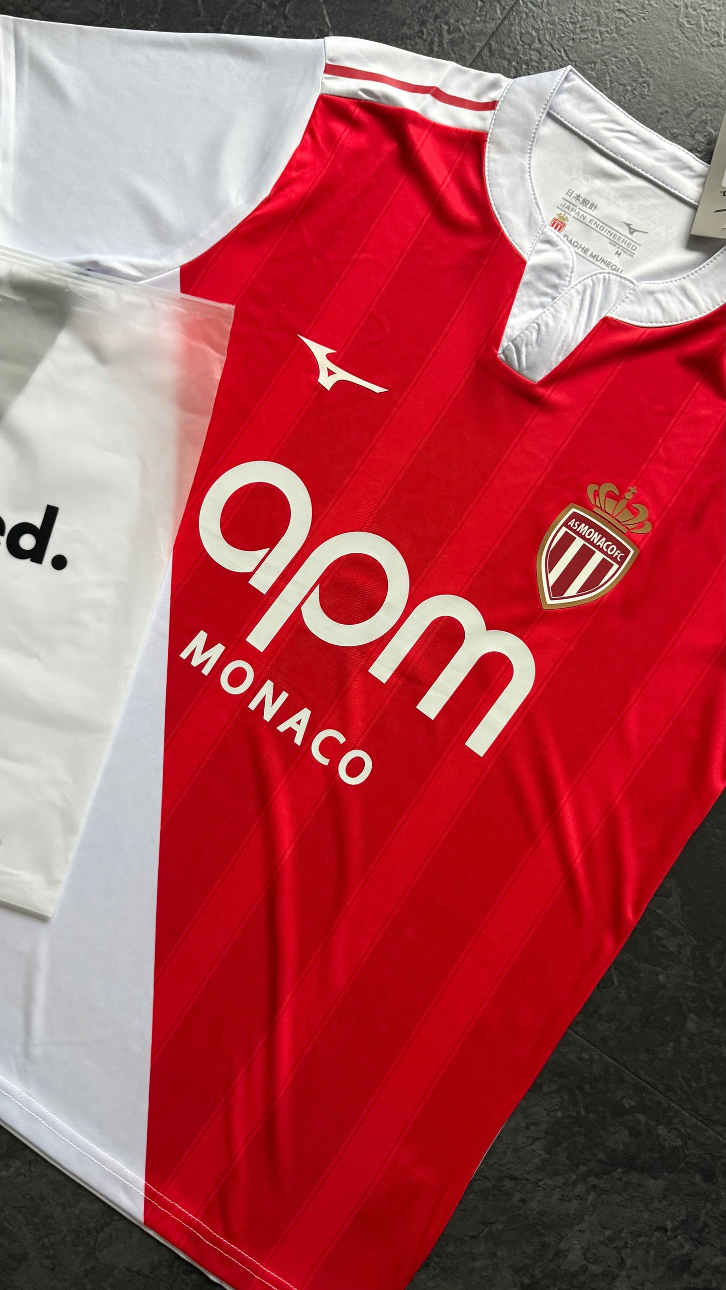 AS Monaco - Maillot domicile 25/26 - Rouge, Blanc
