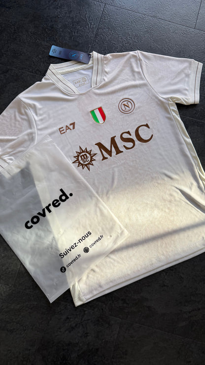 SSC Napoli – Maillot Extérieur 25/26 – Blanc,Beige