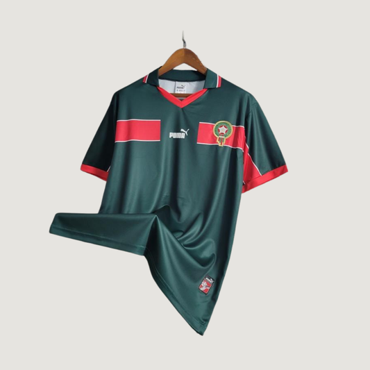 Maroc – Maillot Retro 1998 Domicile – Vert, Rouge